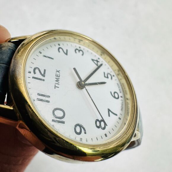 Timex Watch Womens 30mm Easy Reader Indiglo Gold Tone WR 30M New Battery - Picture 7 of 12